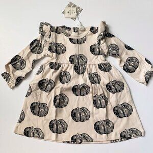 NWT Kate Quinn Organics Girl Black pumpkin dress 18-24 months